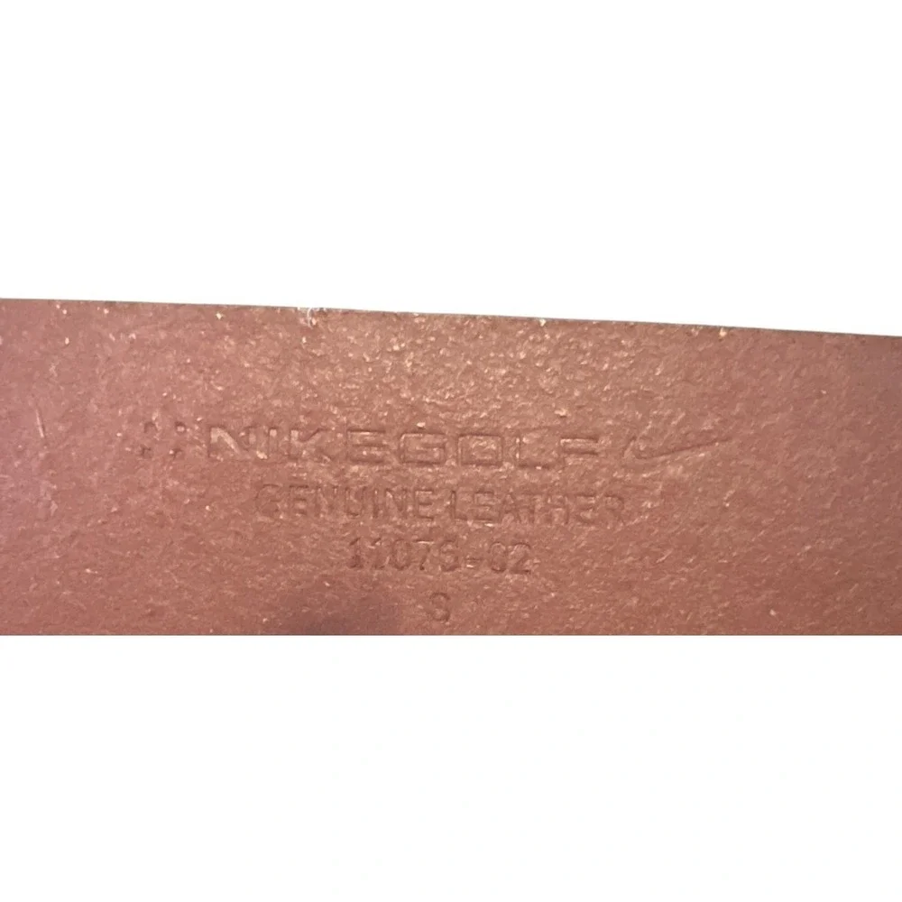 Nike Genuine Leather Swoosh Buckle Belt‎ Tan Brown Small